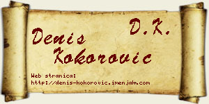 Denis Kokorović vizit kartica
